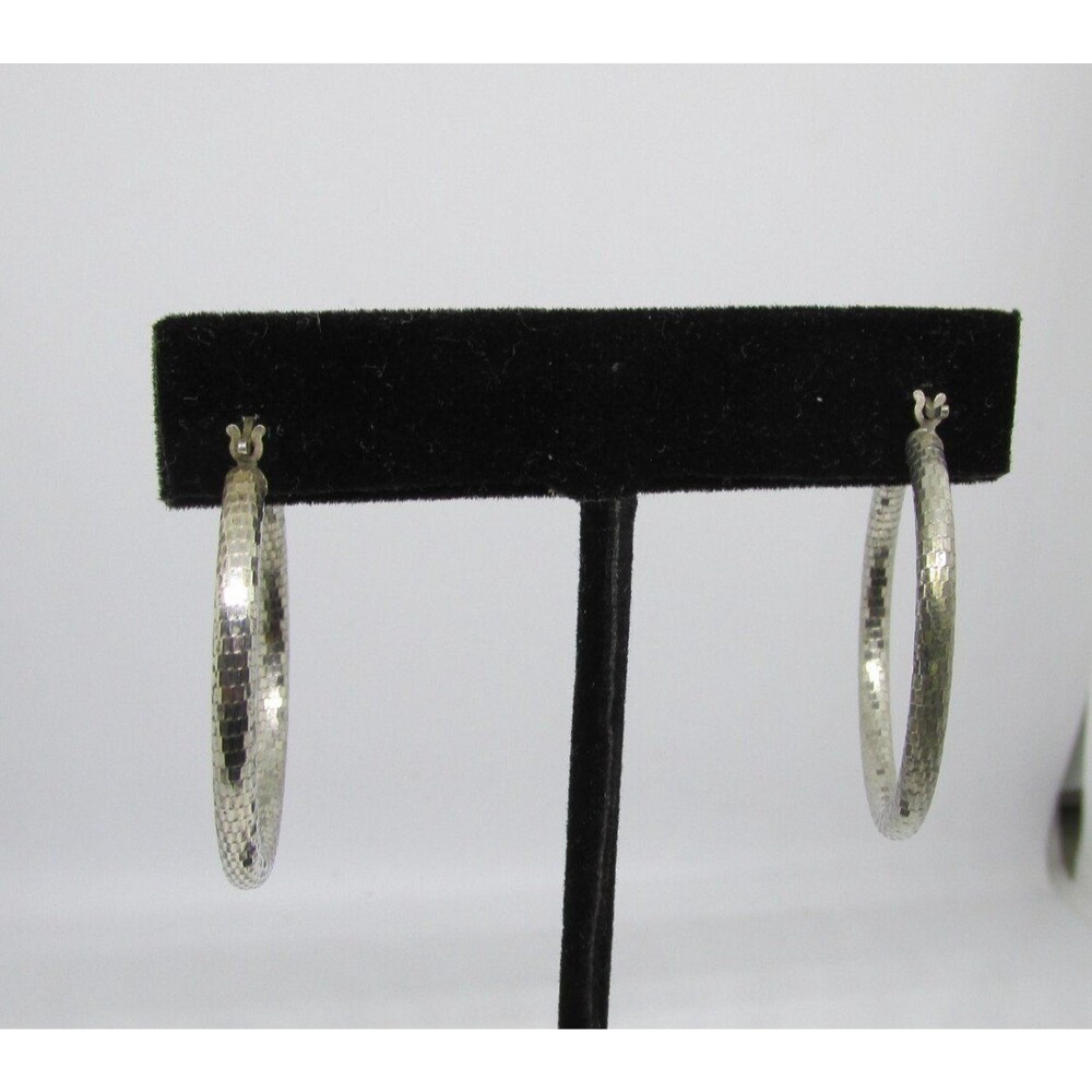 Princess Pride Creations diamond cut Sterling 925 Hoop Earrings Stunning!